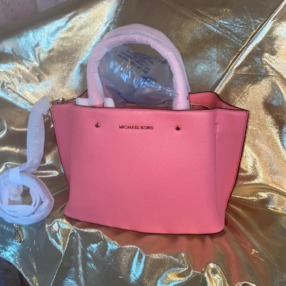 NWT Michael Kors Arielle Pebbled Faux Leather Satchel - Picture 5 of 12